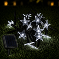 Luces LED solares estrellas 9 metros blancas