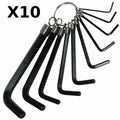 Set de llave hexagonal 10 piezas