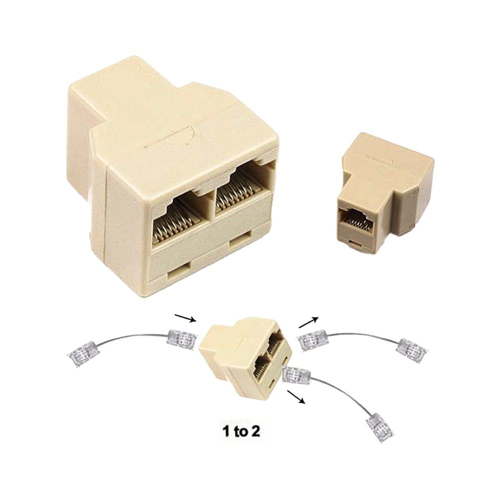 Adaptador de red RJ45 de 1 a 2 - anacate