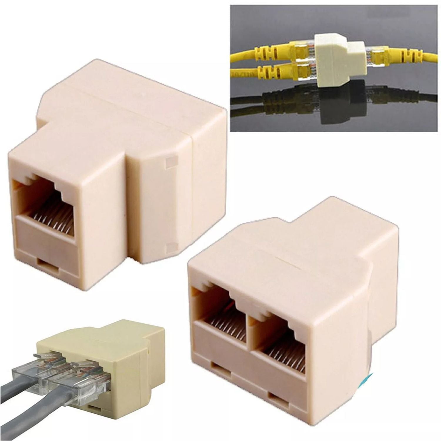Adaptador de red RJ45 de 1 a 2 - anacate