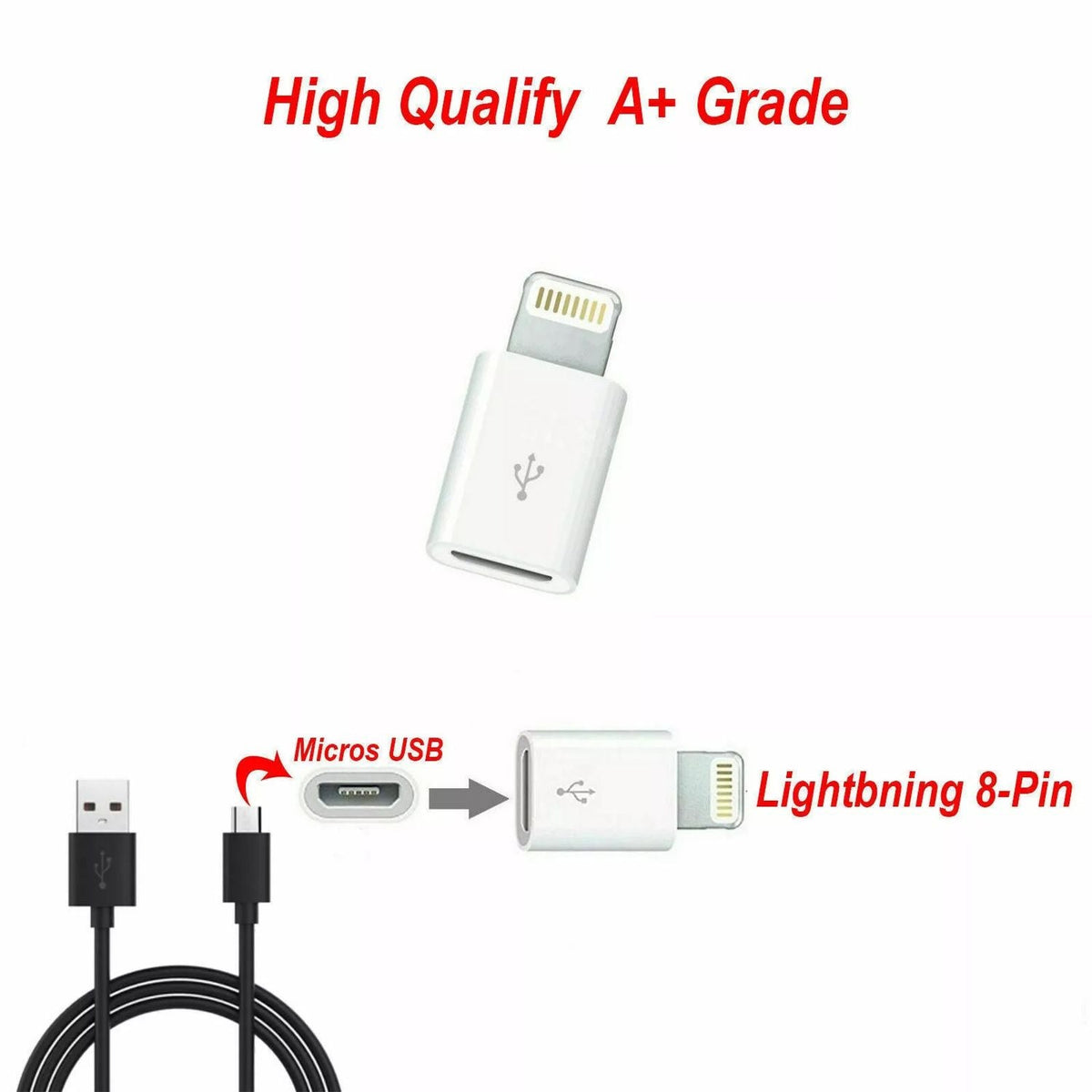 Adaptador micro usb a lightning - anacate