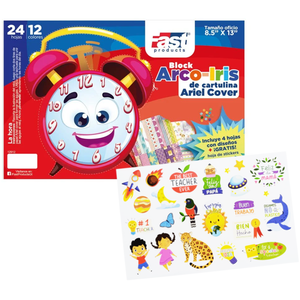 Block oficio de 24 hojas carta + stickers - anacate