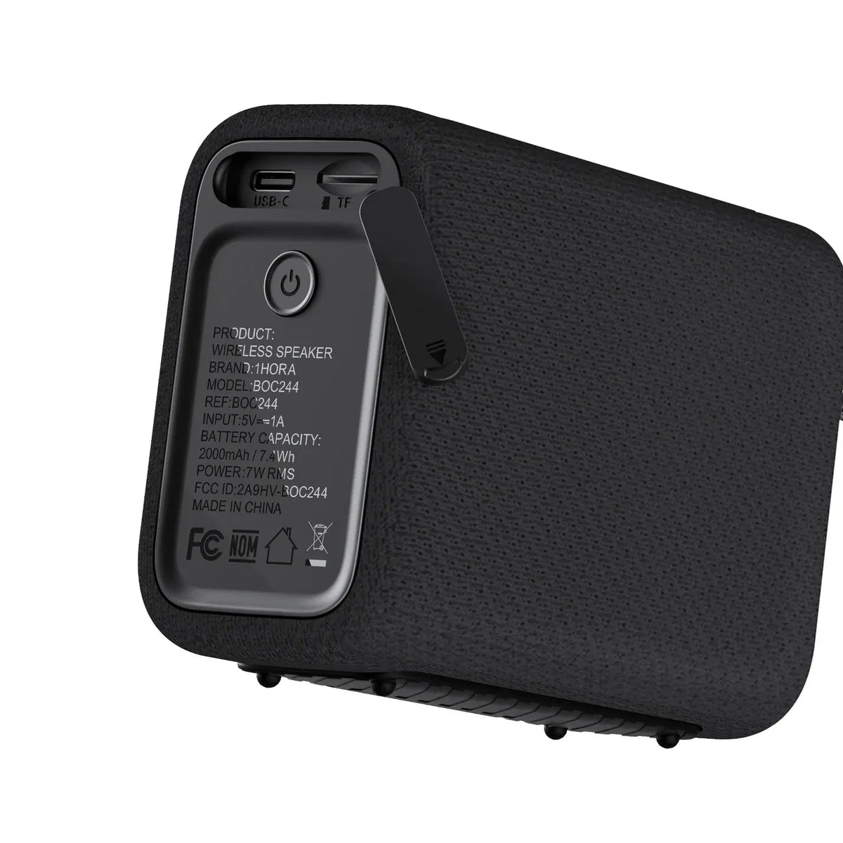 Bocina bluetooth negra 7W - anacate