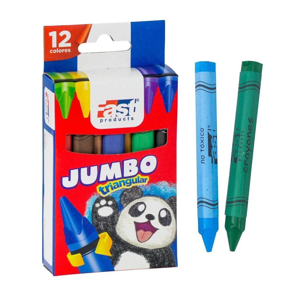 Crayon de cera 12 colores jumbo - anacate