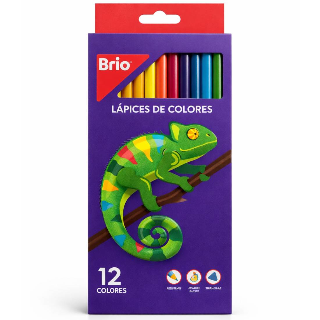 Crayones de madera 12 colores largos - anacate
