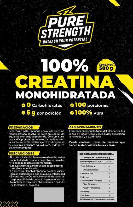 Creatina Monohidratada 500gr - anacate