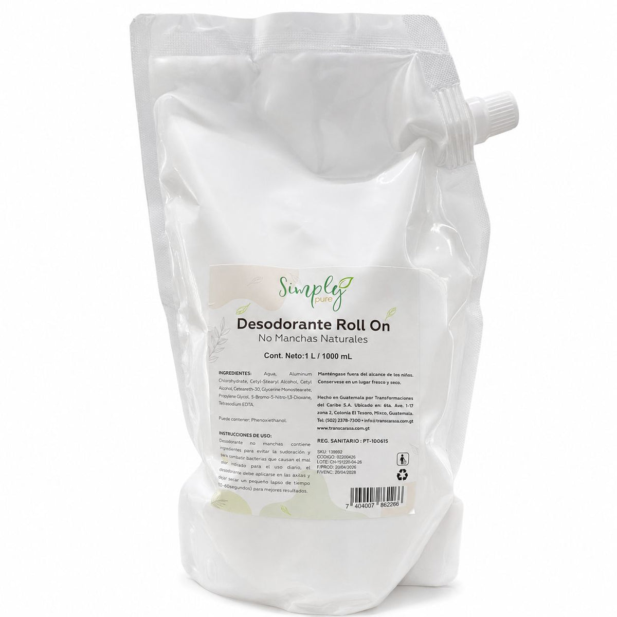 Desodorante liquido sin manchas 1000ml - anacate