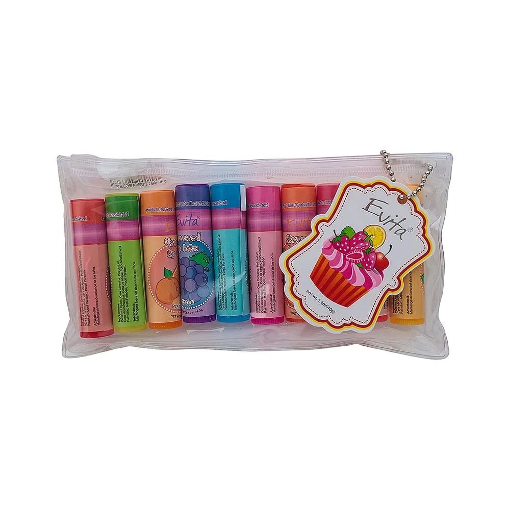Estuche con 10 protectores labiales - anacate
