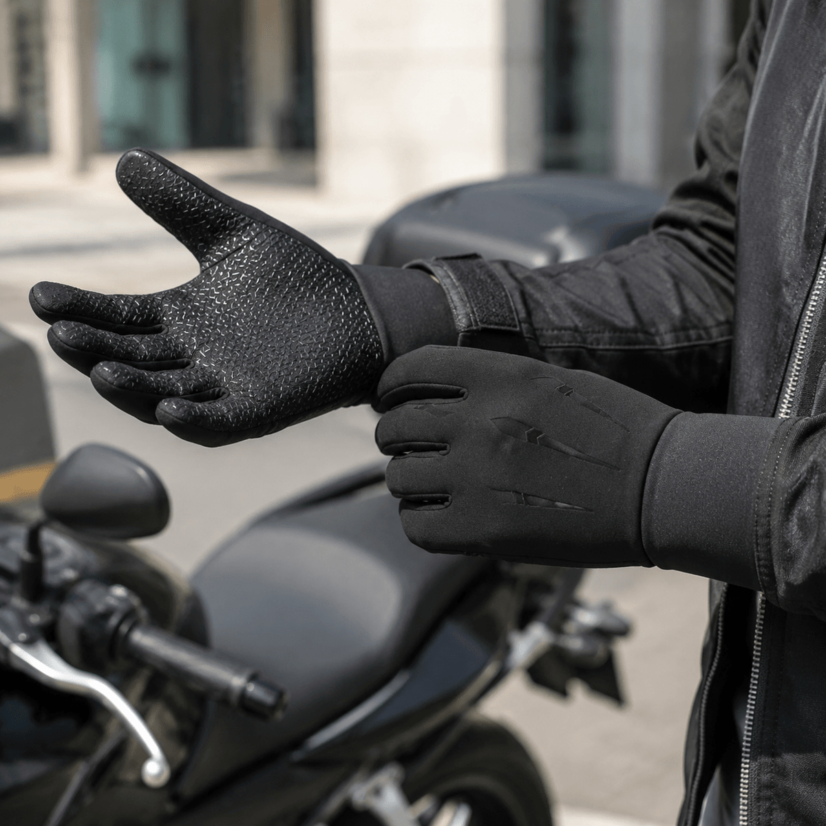 Guantes touch para moto 1 par talla M - anacate