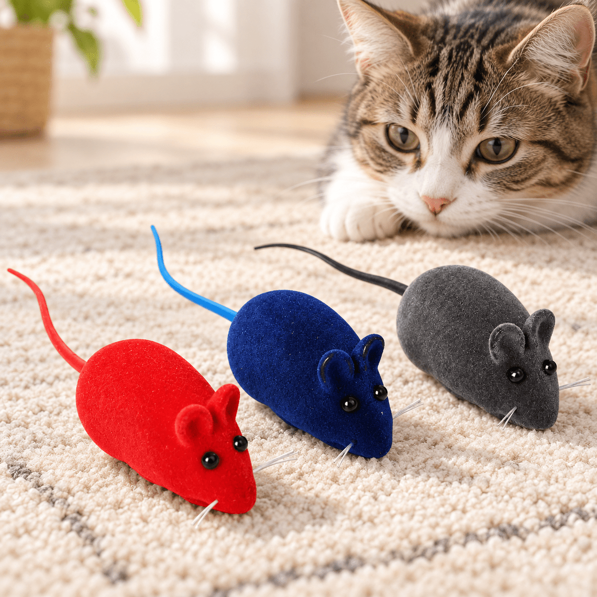 Juguete para gato de raton 3 piezas - anacate