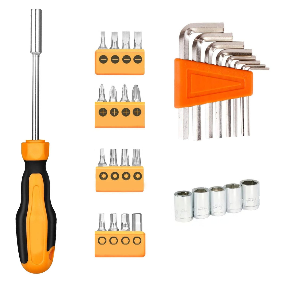 Kit de destornillador, llaves y dados - anacate