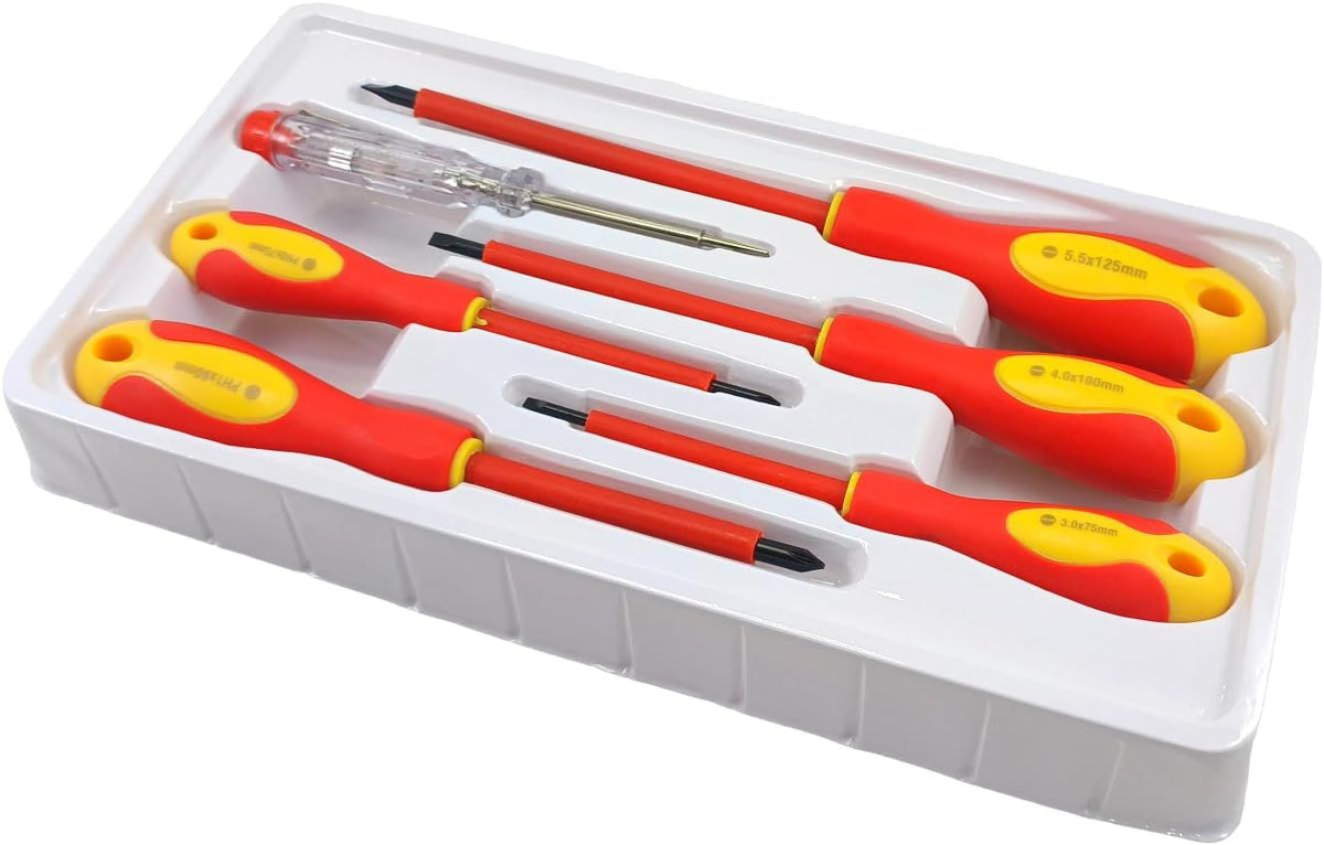 Kit destornillador rojo 6 piezas - anacate