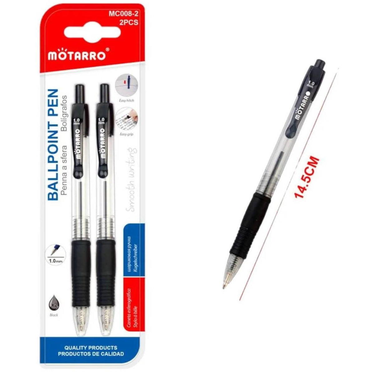 Lapiceros de 1mm negros 2 piezas - anacate