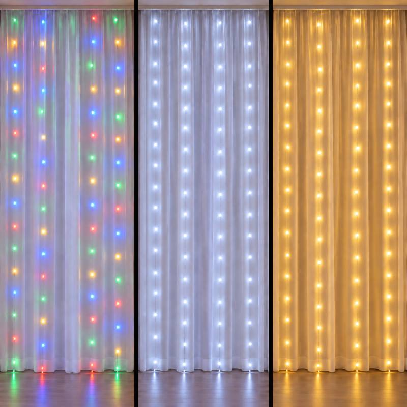 Luces LED de cortina USB 3x2 mts - anacate