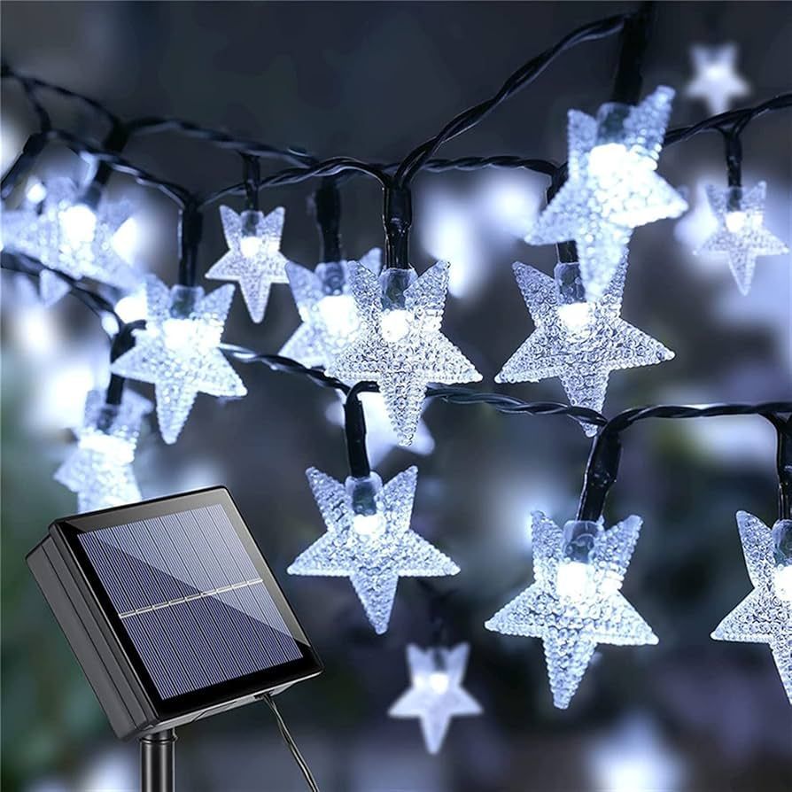 Luces LED de estrellas solares 6mts blancas - anacate