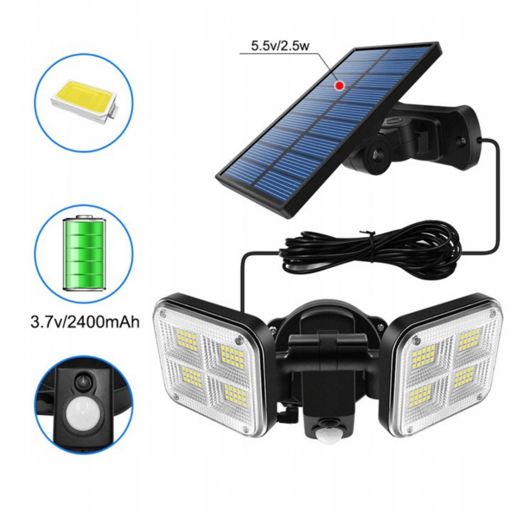 Luz solar 120 luces LED +panel - anacate