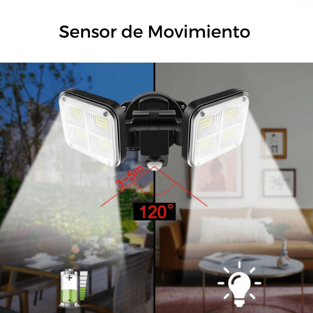 Luz solar 120 luces LED +panel - anacate