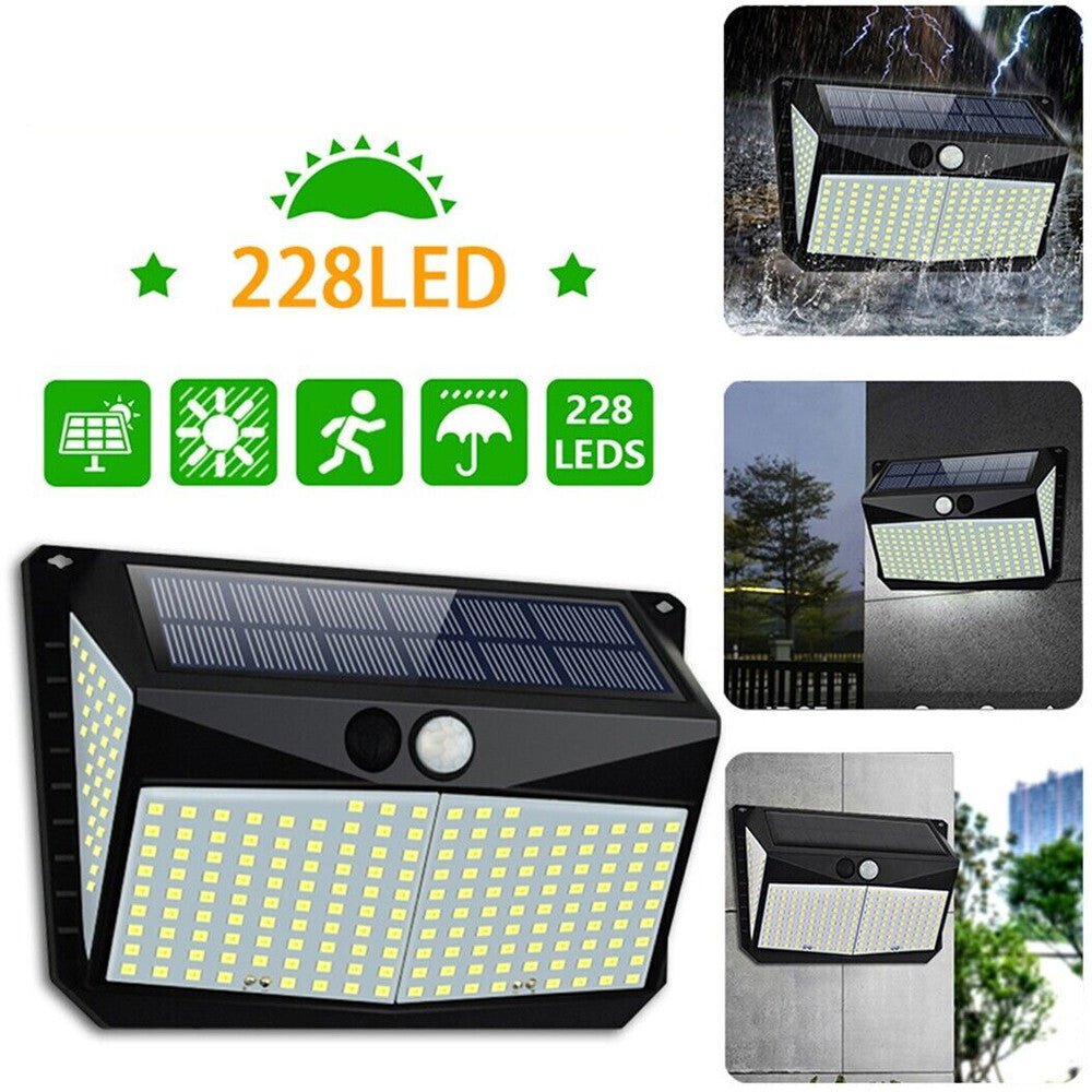 Luz solar 228 luces LED y panel - anacate