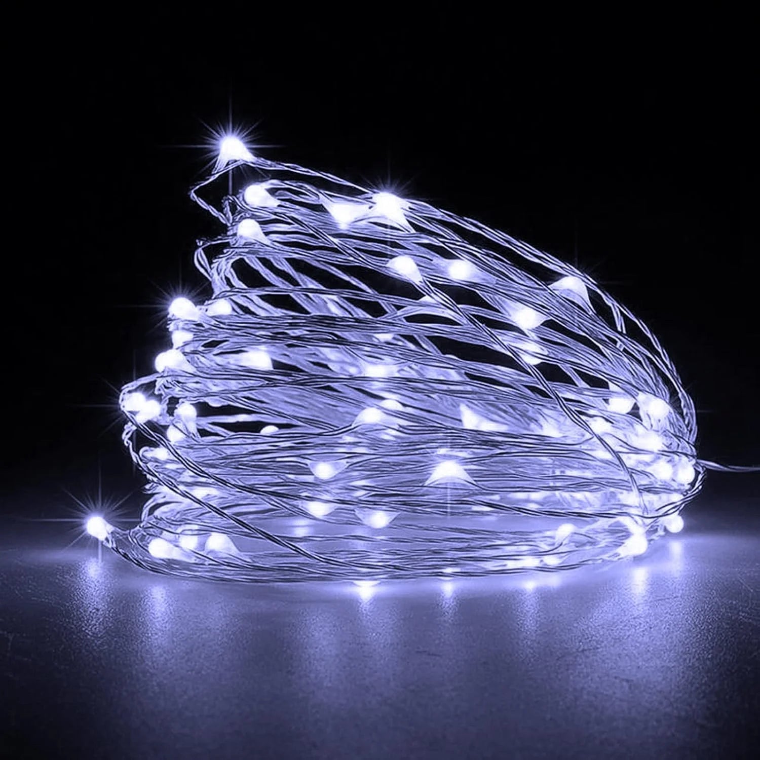 Luces LED alambre 10 metros blancas