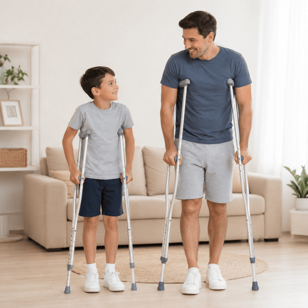 Muletas ajustables de aluminio 1 par - anacate