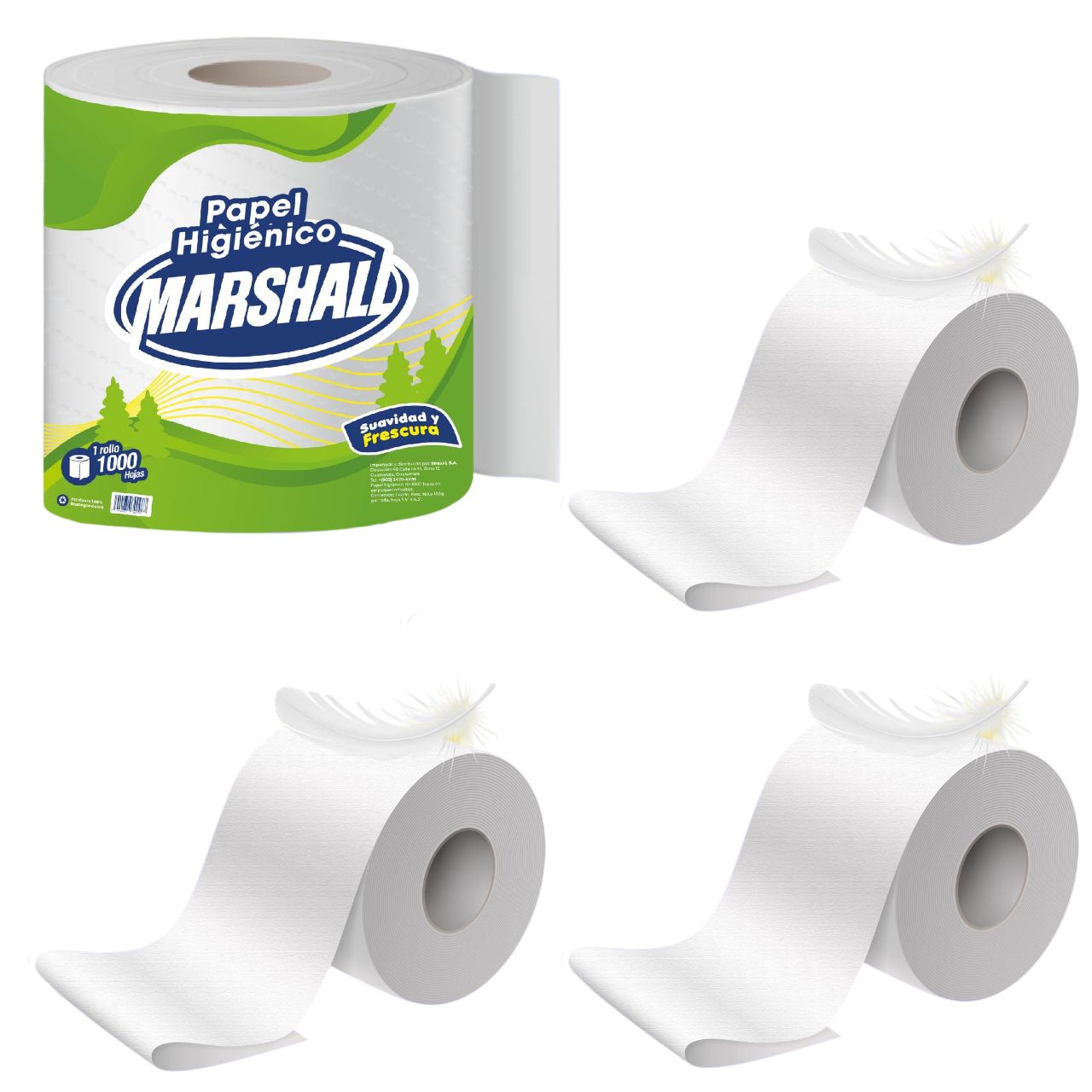Papel higienico 1000 hojas 4 rollos - anacate