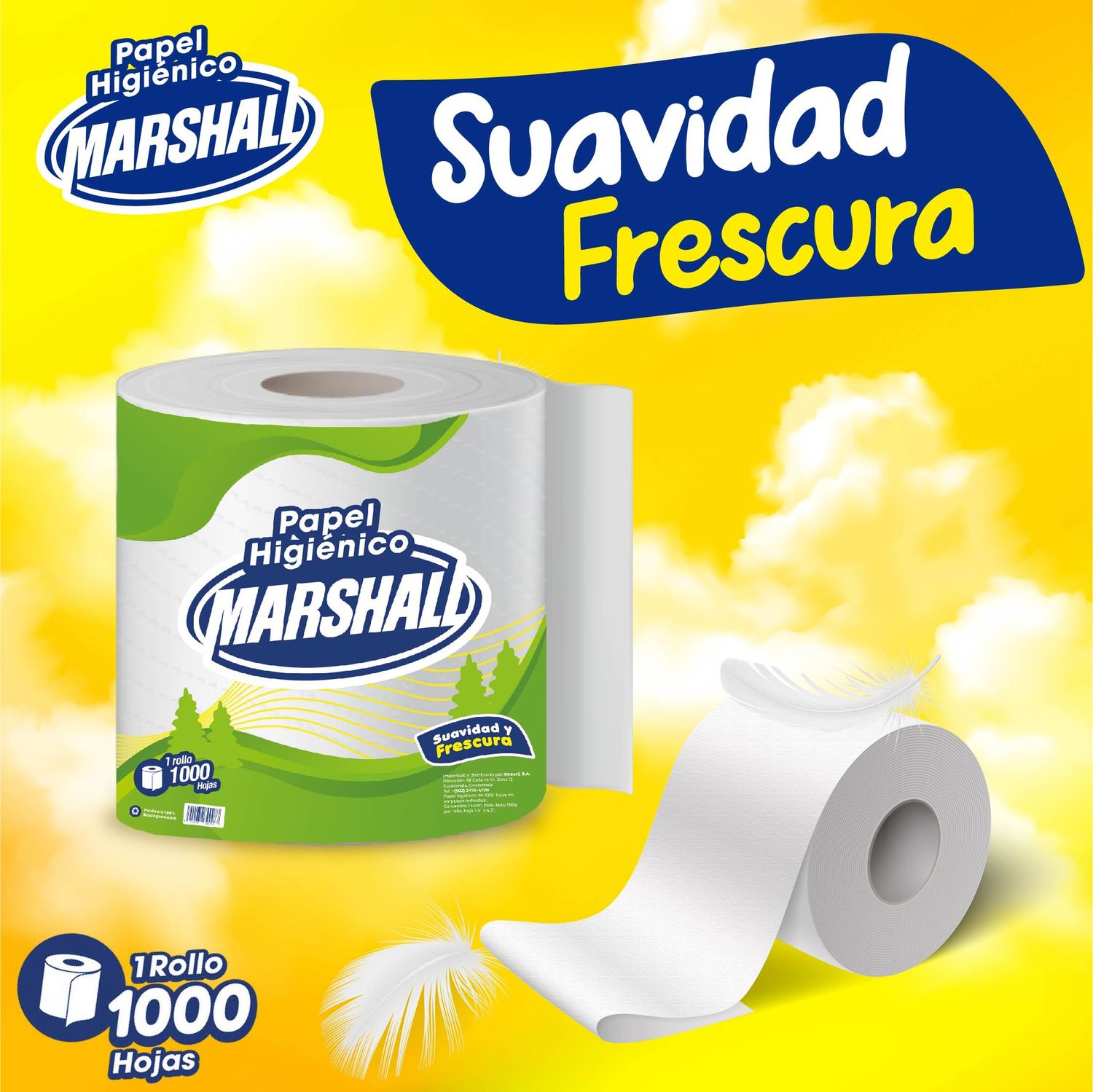 Papel higienico 1000 hojas 4 rollos - anacate
