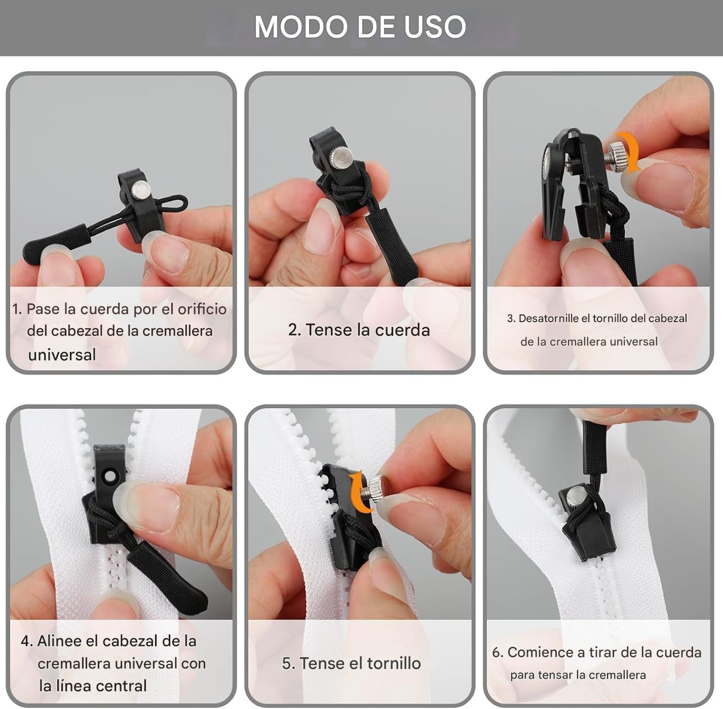 Reparador de zippers 3 unidades - anacate