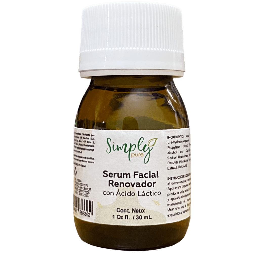 Serum facial renovador con acido lactico 1oz - anacate