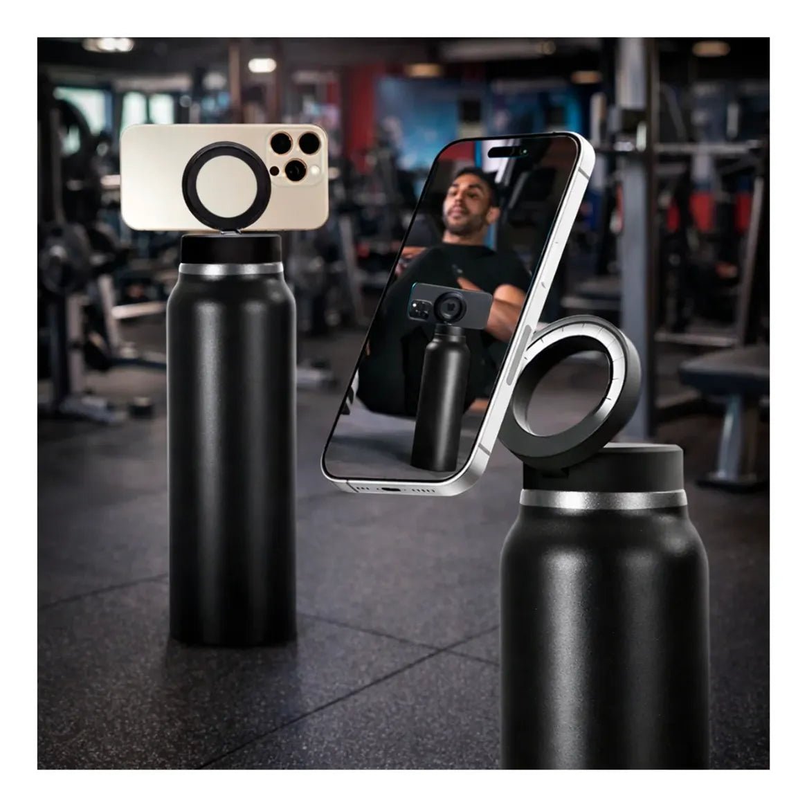 Termo de metal termico con soporte 2 en 1 - anacate