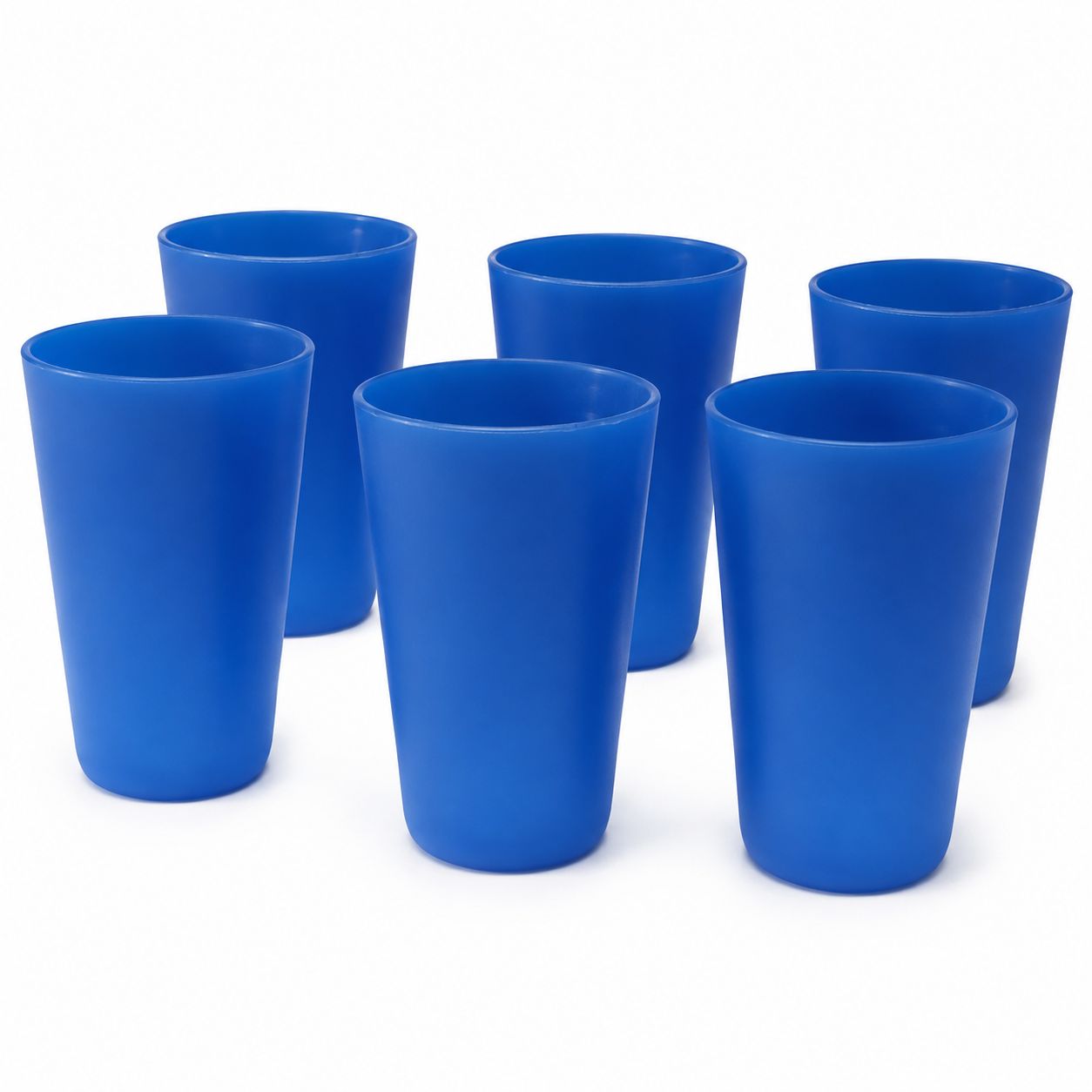 Vasos redondos azules 300ml 6 unidades - anacate