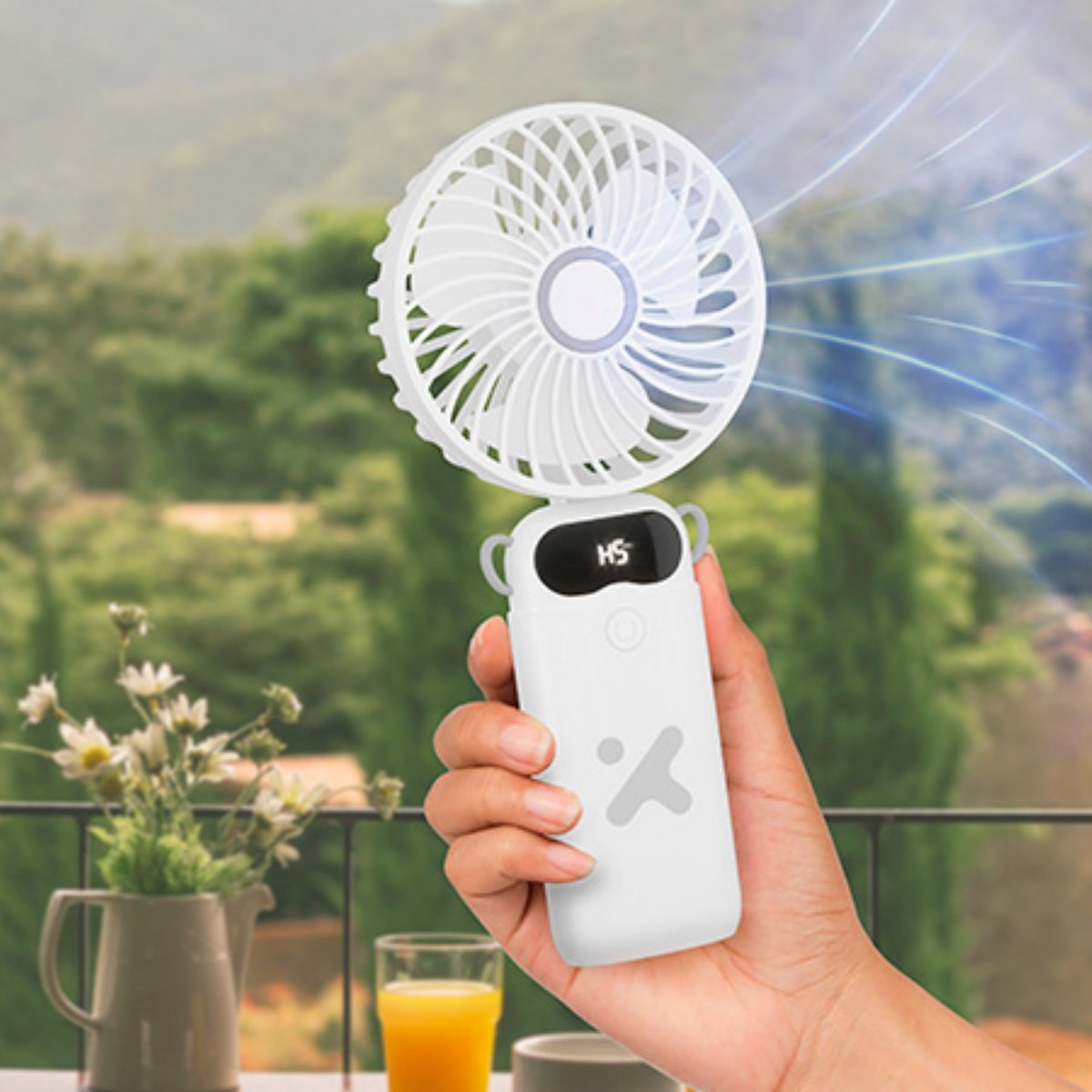 Ventilador recargable con 6 velocidades - anacate